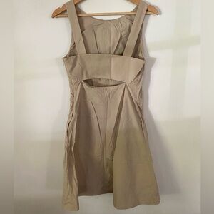 Theory Khaki Tan Dress with Back Cutout, Size 0